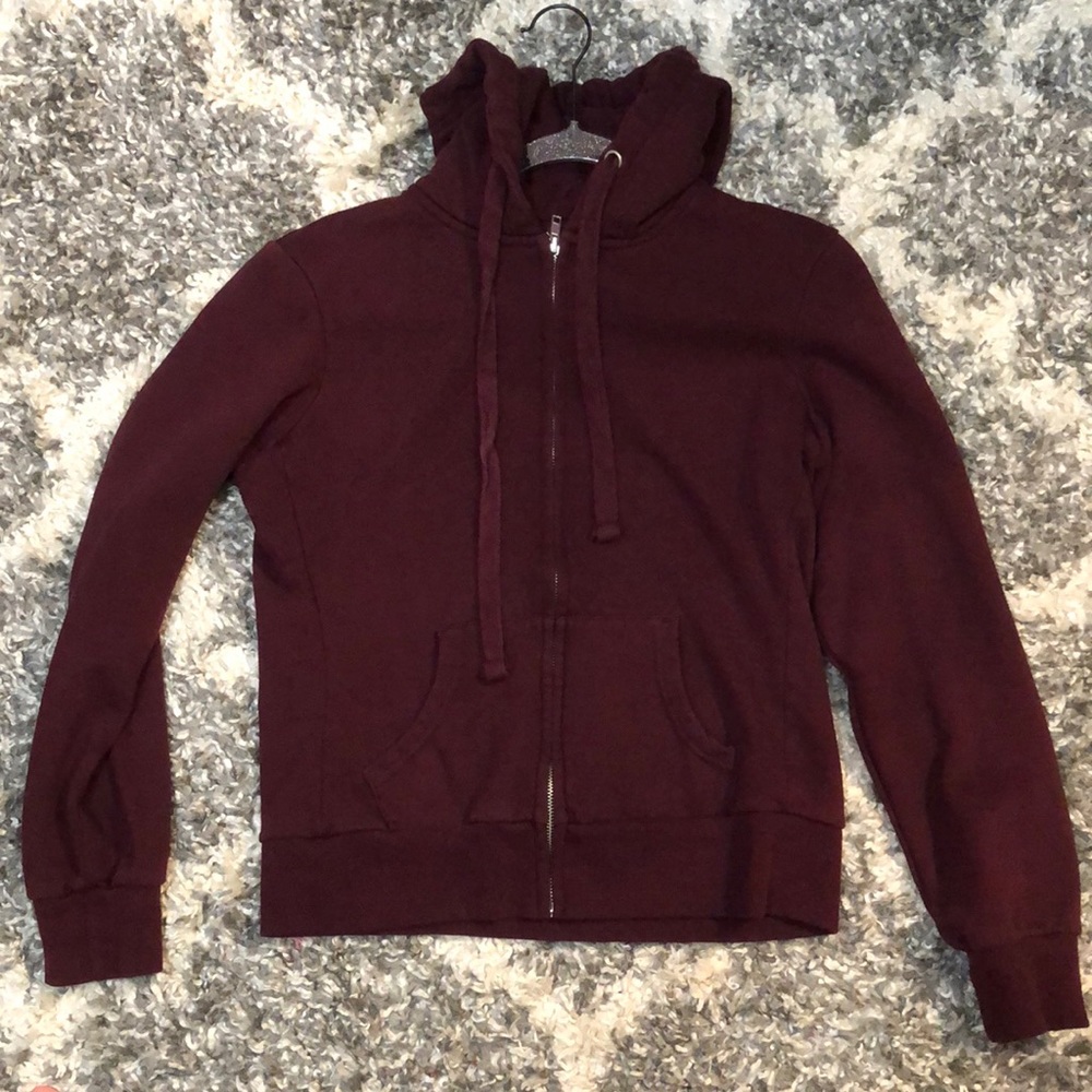 Maroon zip up hoodie